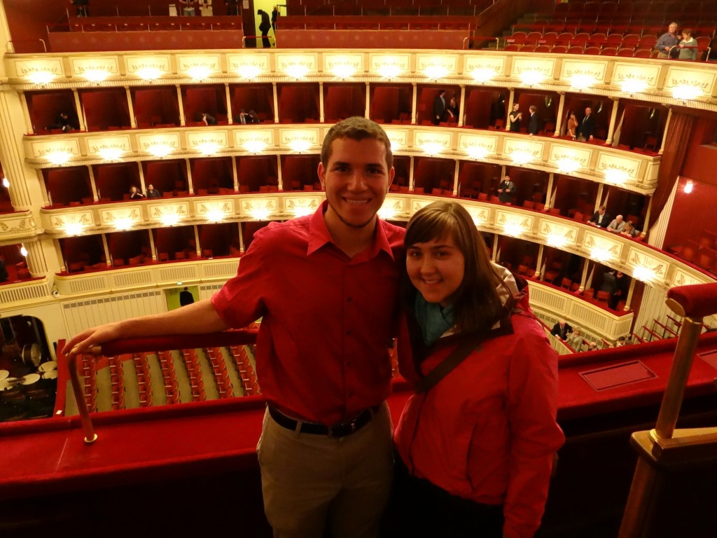 Erika and I seeing "The Magic Flute" by Mozart!