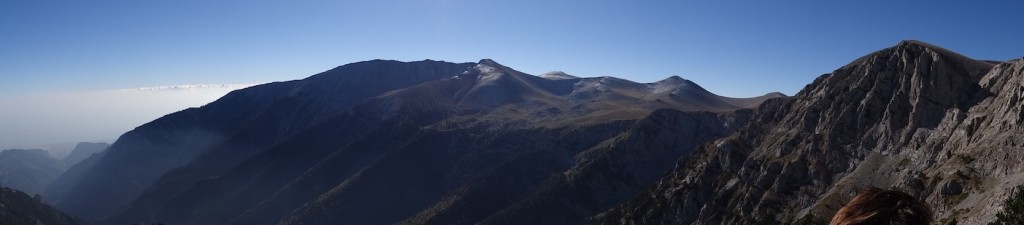 Full spectrum of the mountain from the summit.