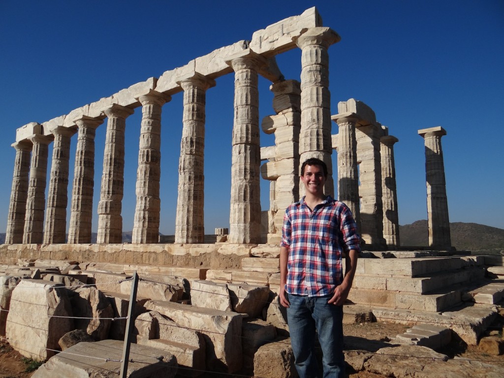 Me in front of the Temple of Poseidon! 