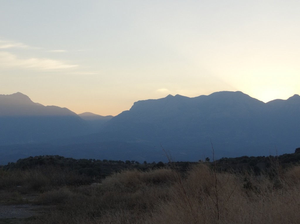 The hills surrounding Sparta