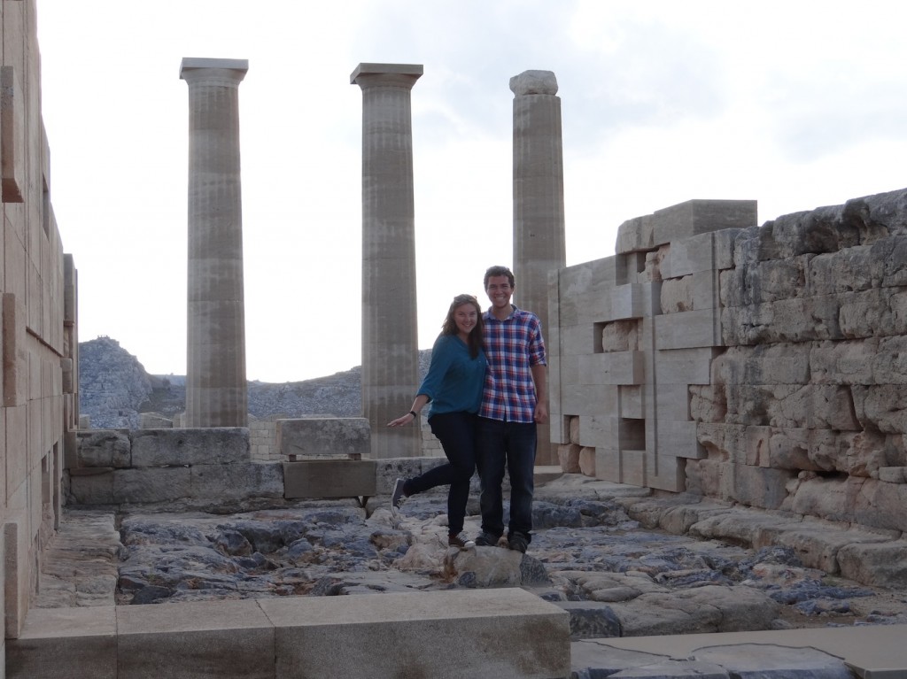 Salpi and I inside of the Temple to Apollo!