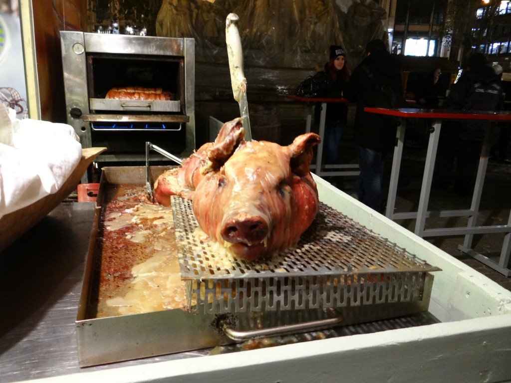 Pork anyone!? Delicious food at the Budapest Christmas Markets!