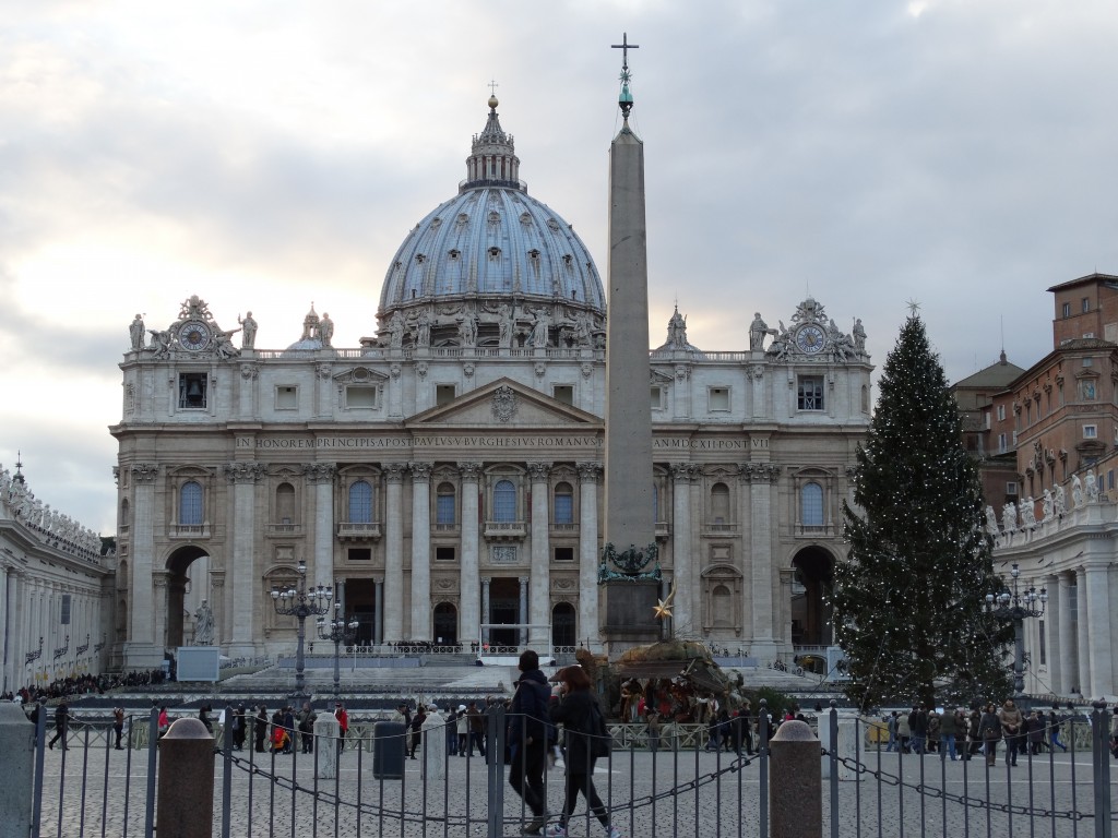 The Vatican with Christmas decorations
