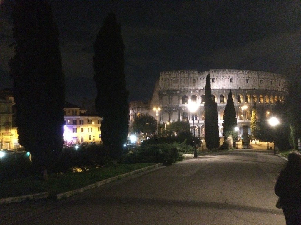 My first glimpse of the Colosseum!