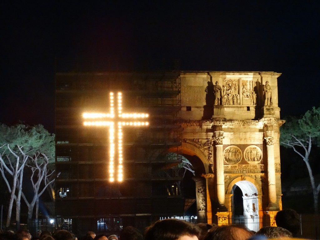 The Arch of Constantine for the Via Crucis. 
